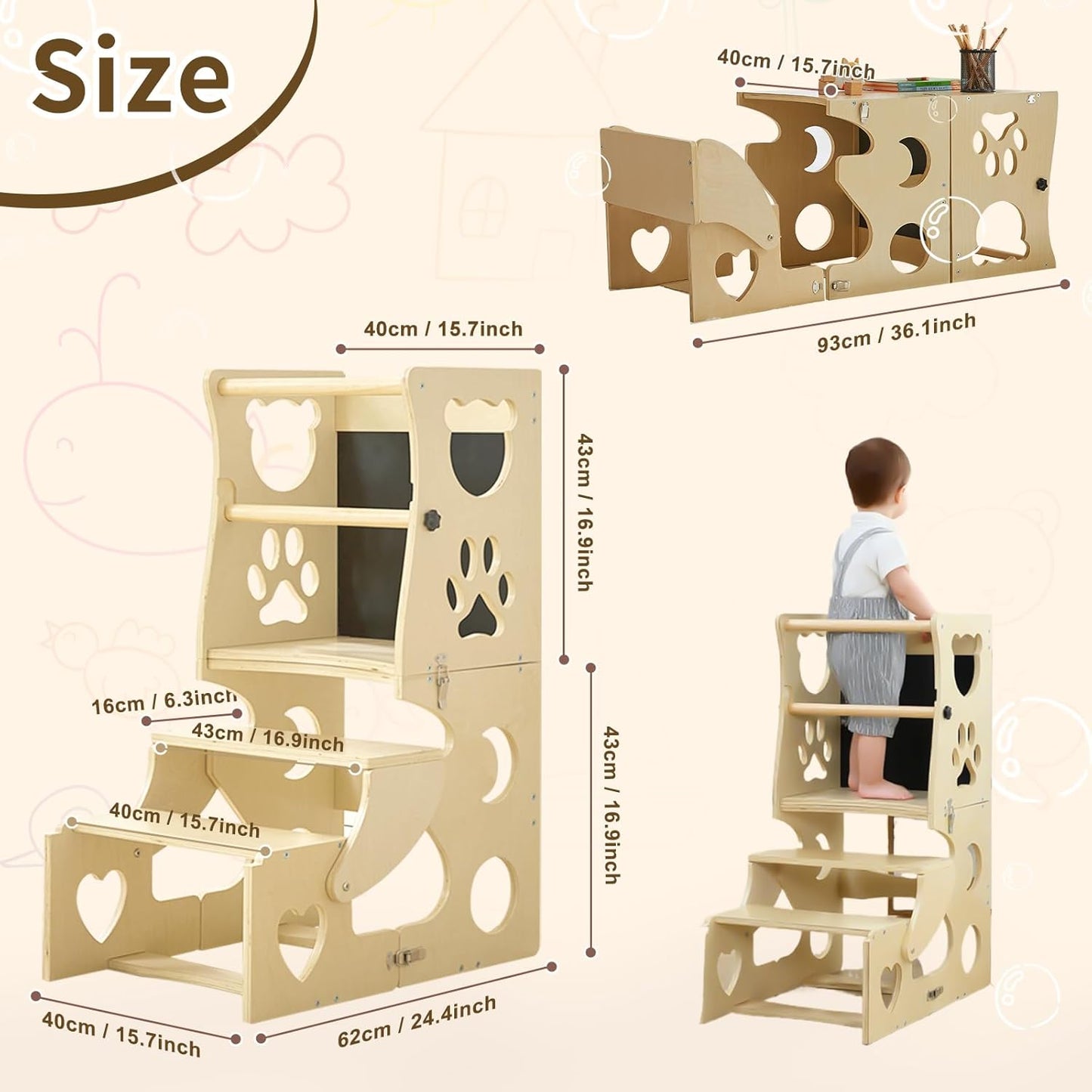 Maybloom Montessori Kids Learning Tower