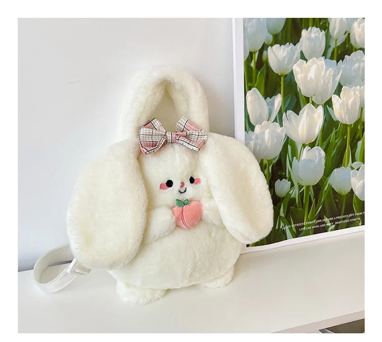 Rabbit Kitten Plush Backpack For Kids