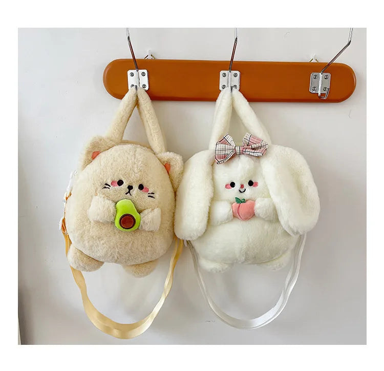 Rabbit Kitten Plush Backpack For Kids