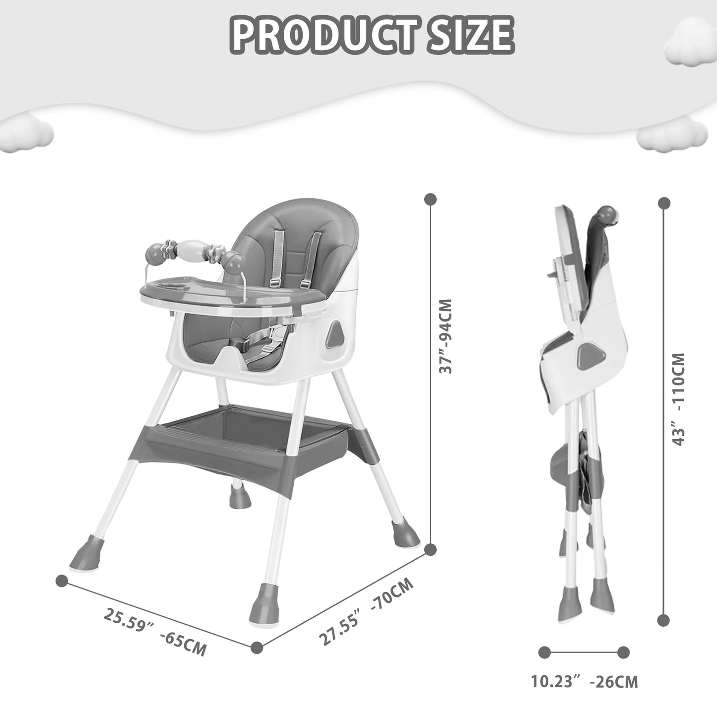Maybloom Halo Foldable Baby High Chair