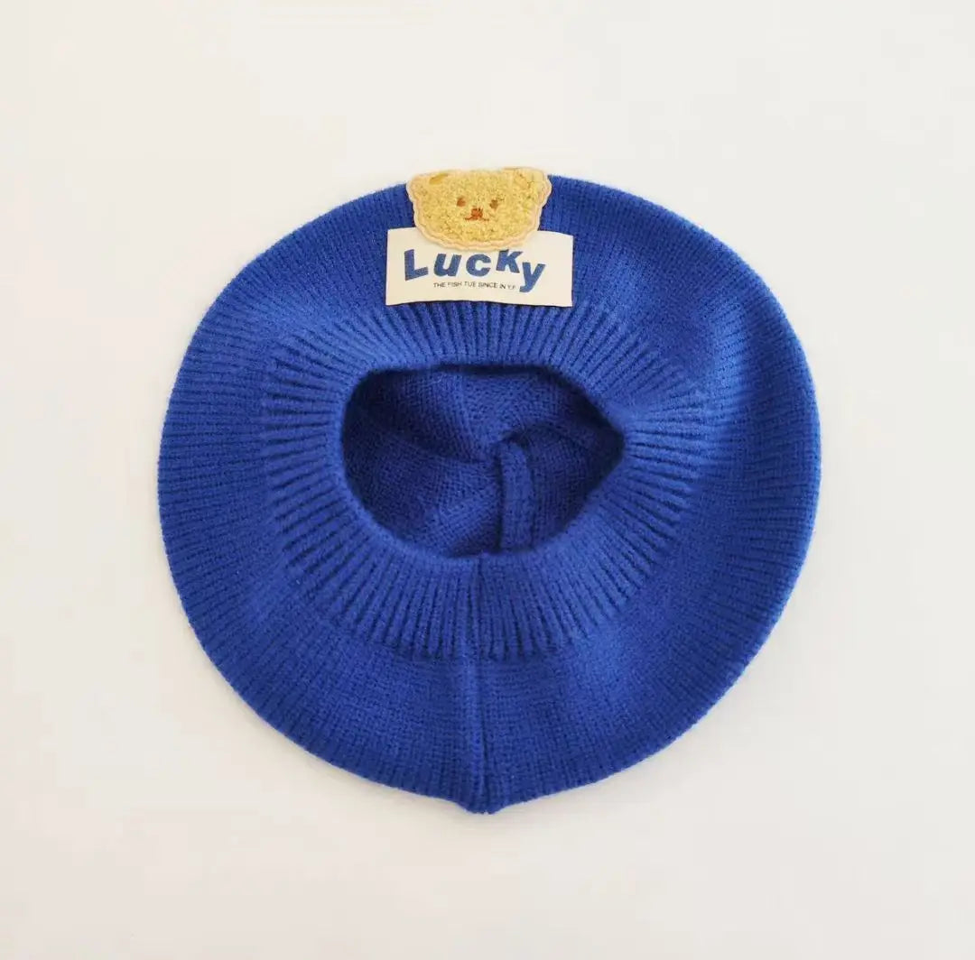 Winter Warm Flower Baby Beret Knitted Beanie Hat