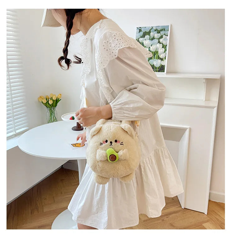Rabbit Kitten Plush Backpack For Kids