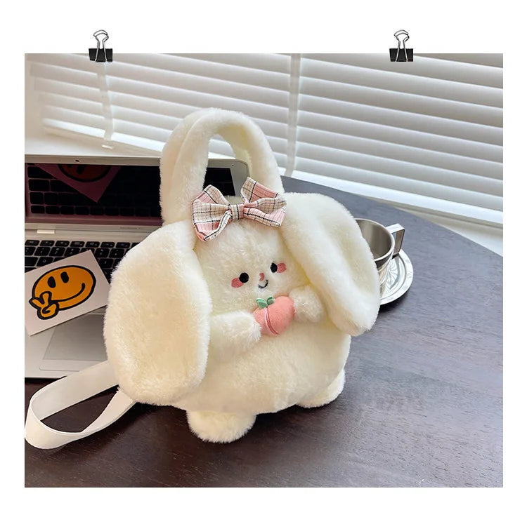 Rabbit Kitten Plush Backpack For Kids