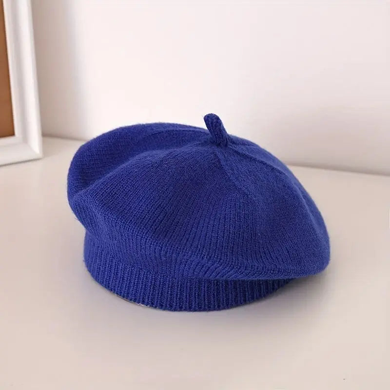 Winter Warm Flower Baby Beret Knitted Beanie Hat
