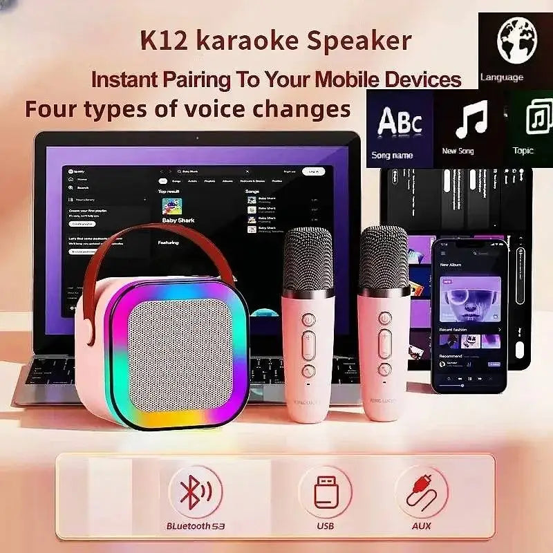 Maybloom RGB Kids Karaoke Machine