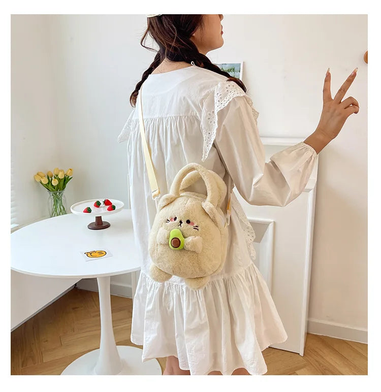 Rabbit Kitten Plush Backpack For Kids