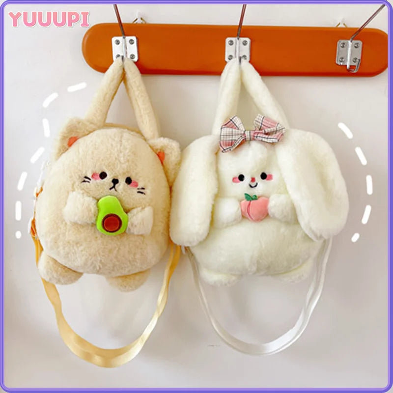 Rabbit Kitten Plush Backpack For Kids