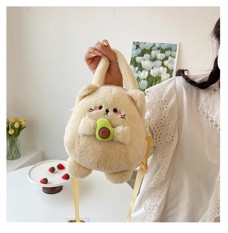 Rabbit Kitten Plush Backpack For Kids