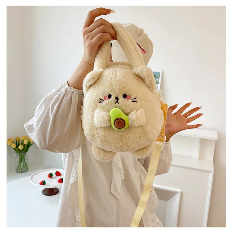 Rabbit Kitten Plush Backpack For Kids