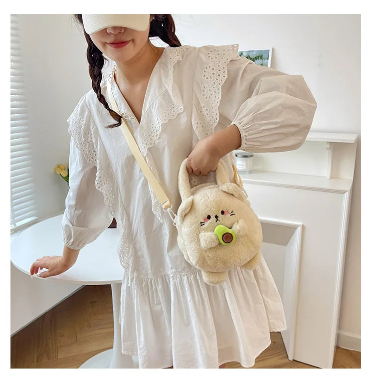 Rabbit Kitten Plush Backpack For Kids
