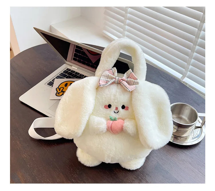 Rabbit Kitten Plush Backpack For Kids