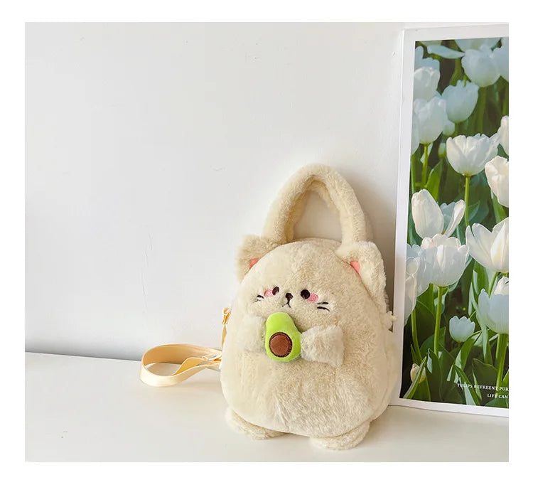 Rabbit Kitten Plush Backpack For Kids