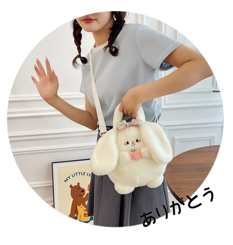 Rabbit Kitten Plush Backpack For Kids