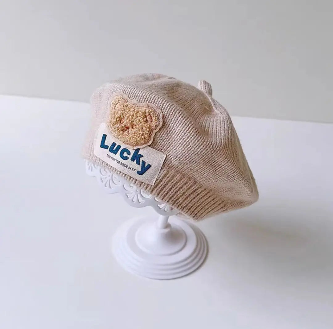 Winter Warm Flower Baby Beret Knitted Beanie Hat