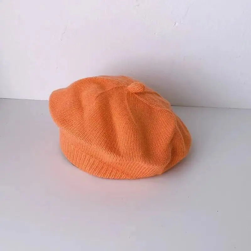 Winter Warm Flower Baby Beret Knitted Beanie Hat