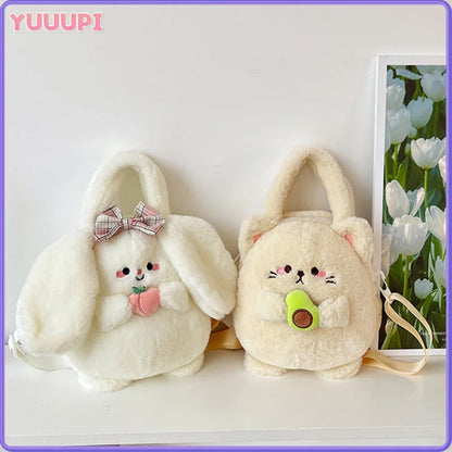 Rabbit Kitten Plush Backpack For Kids