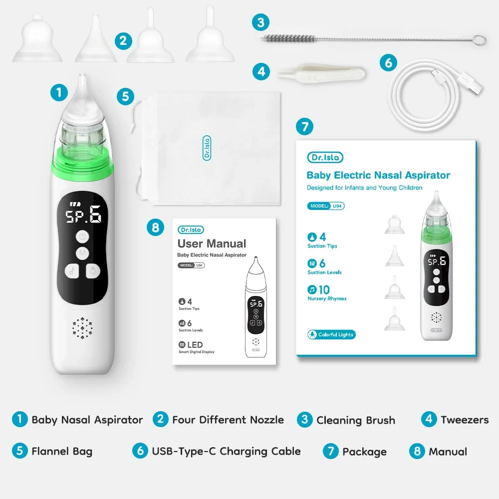 Maybloom ISLA Electric Nasal Aspirator and Nose Cleaner For Babies & Newborn