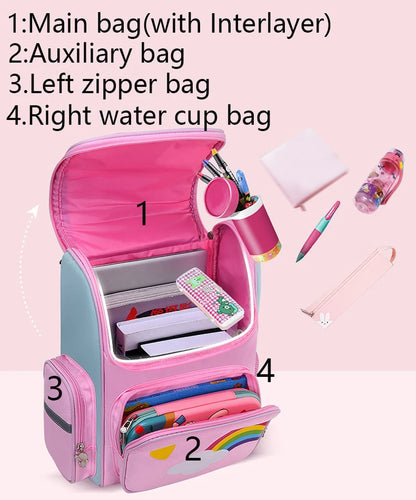Unicorn Rainbow Eyes Kids Backpack - Waterproof