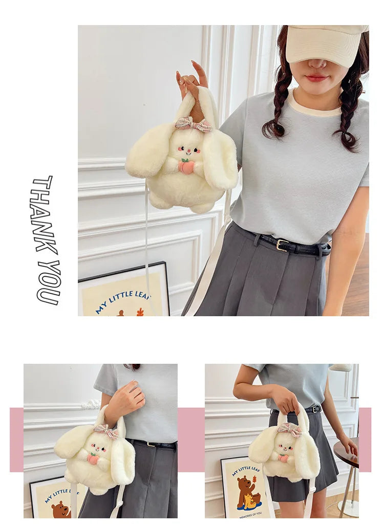 Rabbit Kitten Plush Backpack For Kids