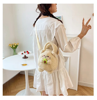 Rabbit Kitten Plush Backpack For Kids