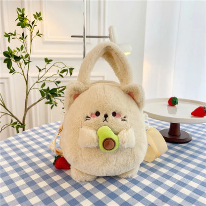 Rabbit Kitten Plush Backpack For Kids