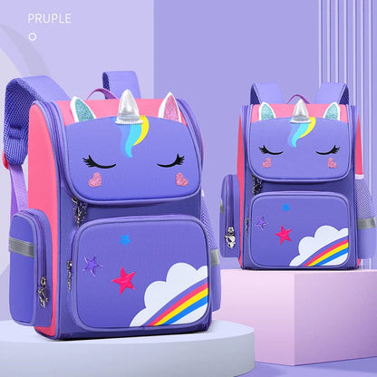 Unicorn Rainbow Eyes Kids Backpack - Waterproof