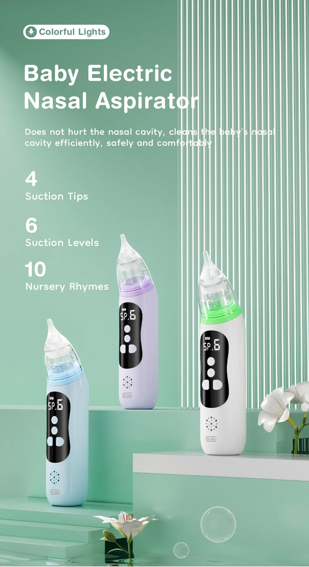 Maybloom ISLA Electric Nasal Aspirator and Nose Cleaner For Babies & Newborn