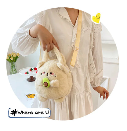 Rabbit Kitten Plush Backpack For Kids