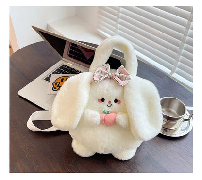 Rabbit Kitten Plush Backpack For Kids