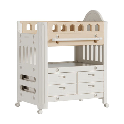 Maybloom Baby Diaper Changing Table with 4 Drawers and Storage Shelf