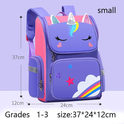 Unicorn Rainbow Eyes Kids Backpack - Waterproof