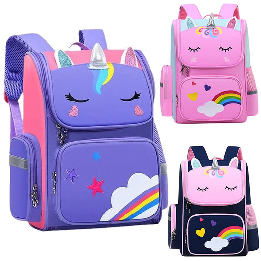 Unicorn Rainbow Eyes Kids Backpack - Waterproof