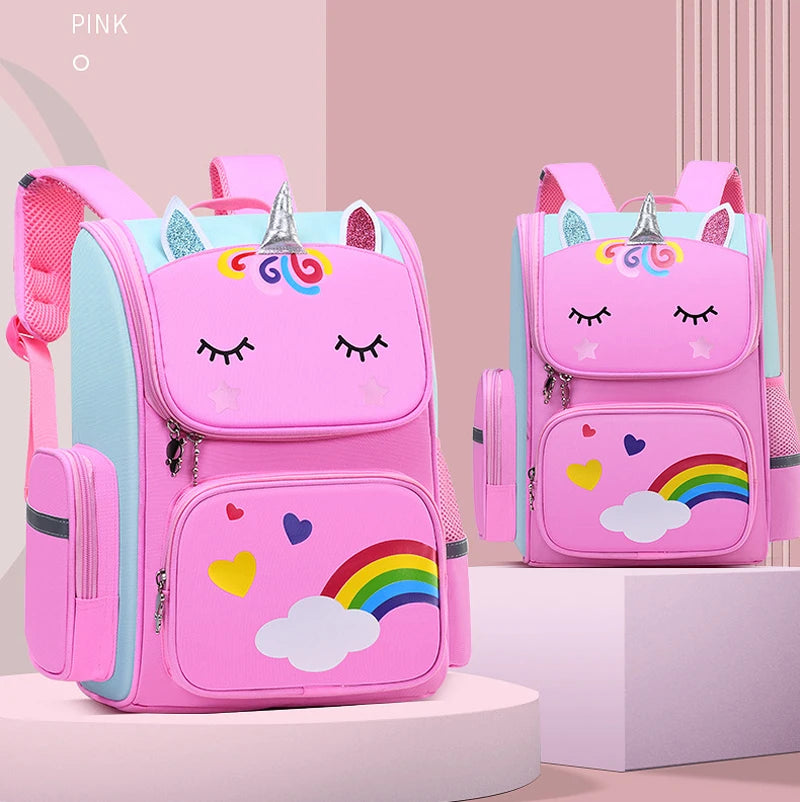 Unicorn Rainbow Eyes Kids Backpack - Waterproof