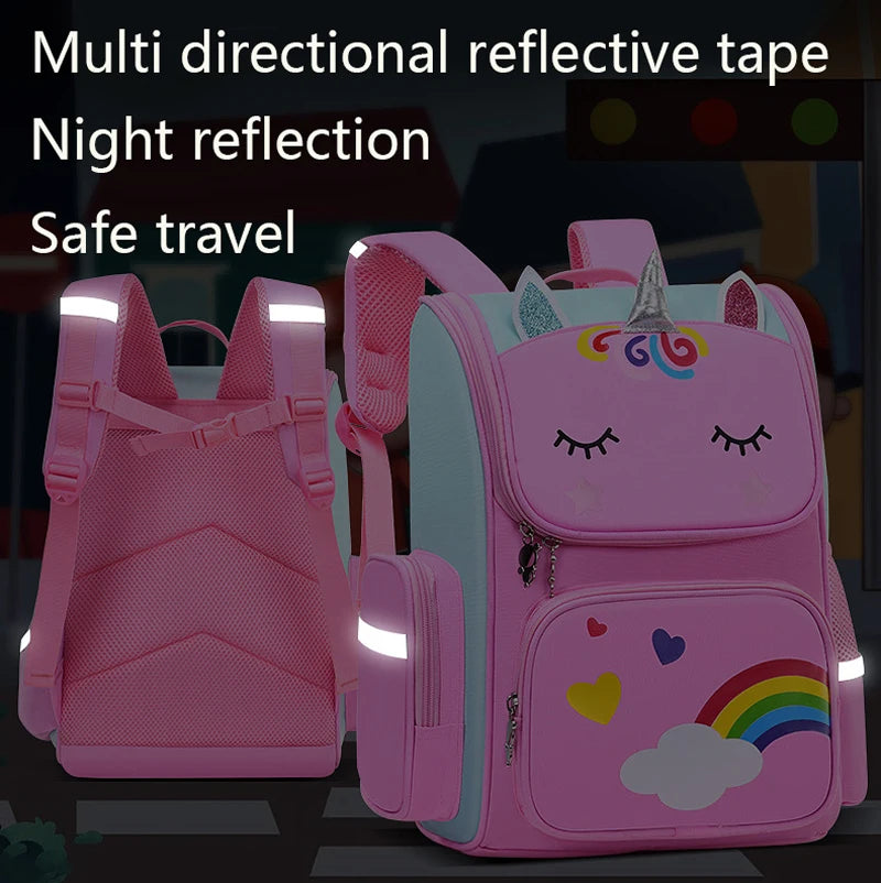 Unicorn Rainbow Eyes Kids Backpack - Waterproof