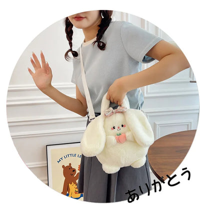 Rabbit Kitten Plush Backpack For Kids