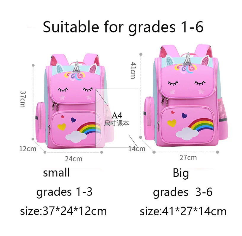 Unicorn Rainbow Eyes Kids Backpack - Waterproof