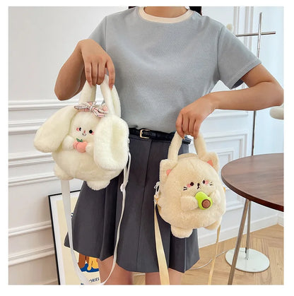 Rabbit Kitten Plush Backpack For Kids